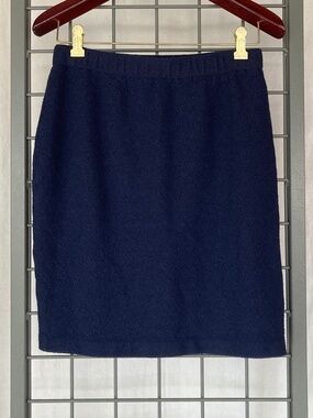 St John Collection Knit Skirt Navy Blue Size 4